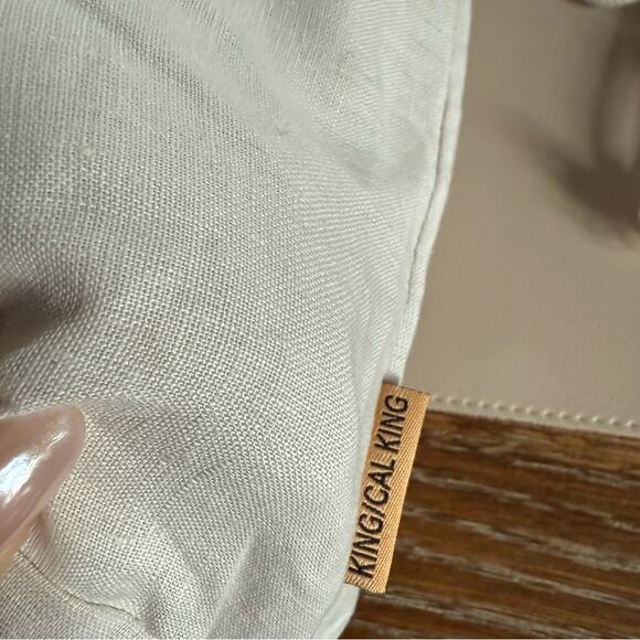 Quince European Linen Duvet Cover Sand Beige Size King/CalKing - Picture 5 of 13